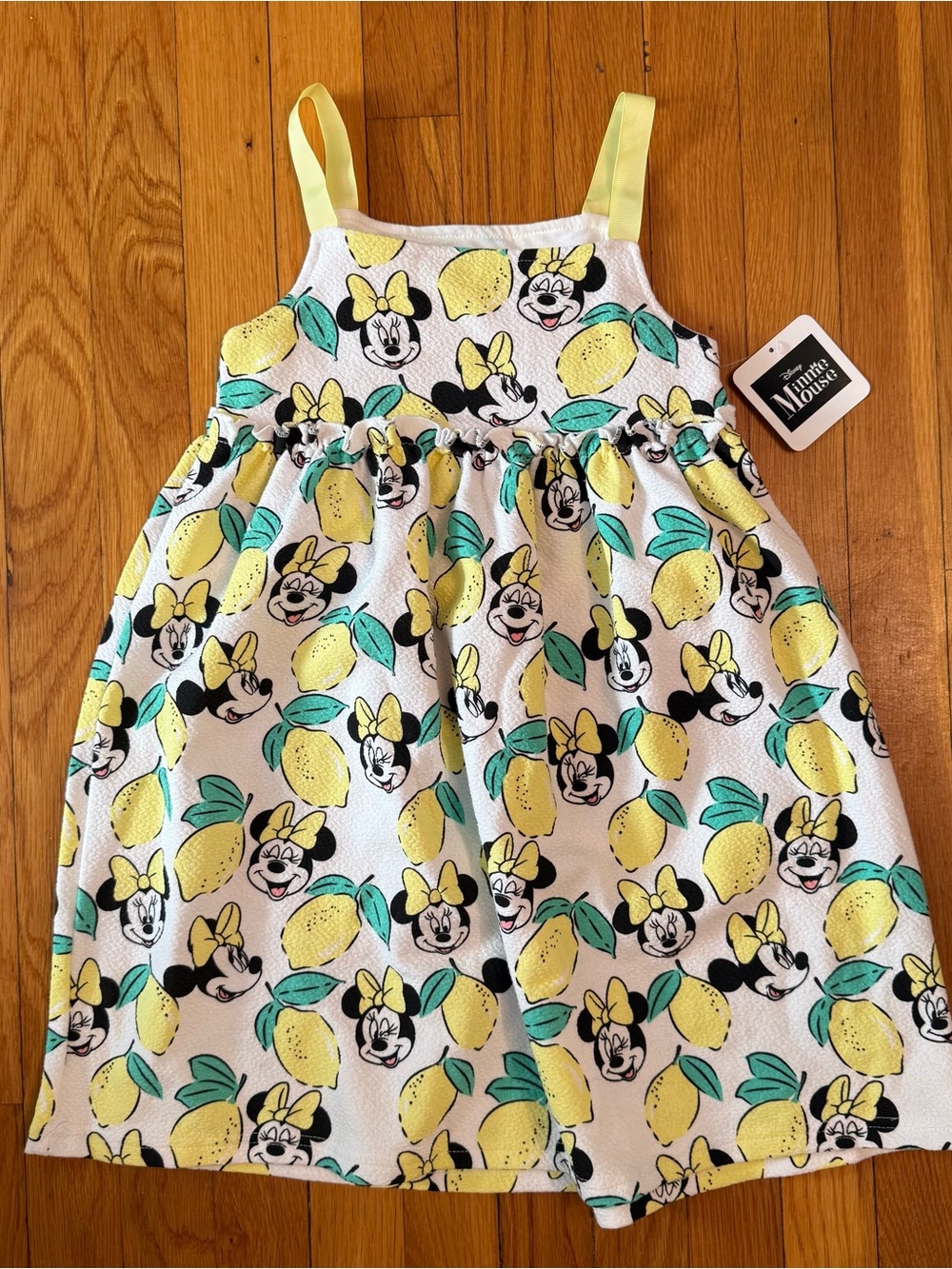 NWT Girls Disney Minnie Mouse Lemon Print Sundress size 6